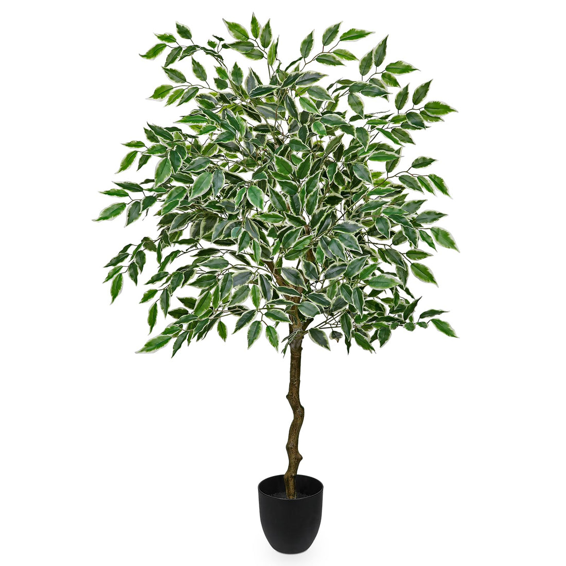Oairse Artificial Ficus Tree 90cm Tall Faux Ficus Plant with Silk Leaves