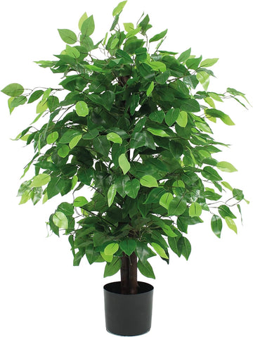Blooming Artificial Plants Indoors in Pots, Faux Decorative Foliage